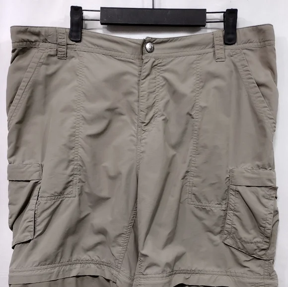 REi Convertible Hiking Outdoor Pants Womens 16P Tan Camping Fishing Safari Retro - Picture 2 of 11